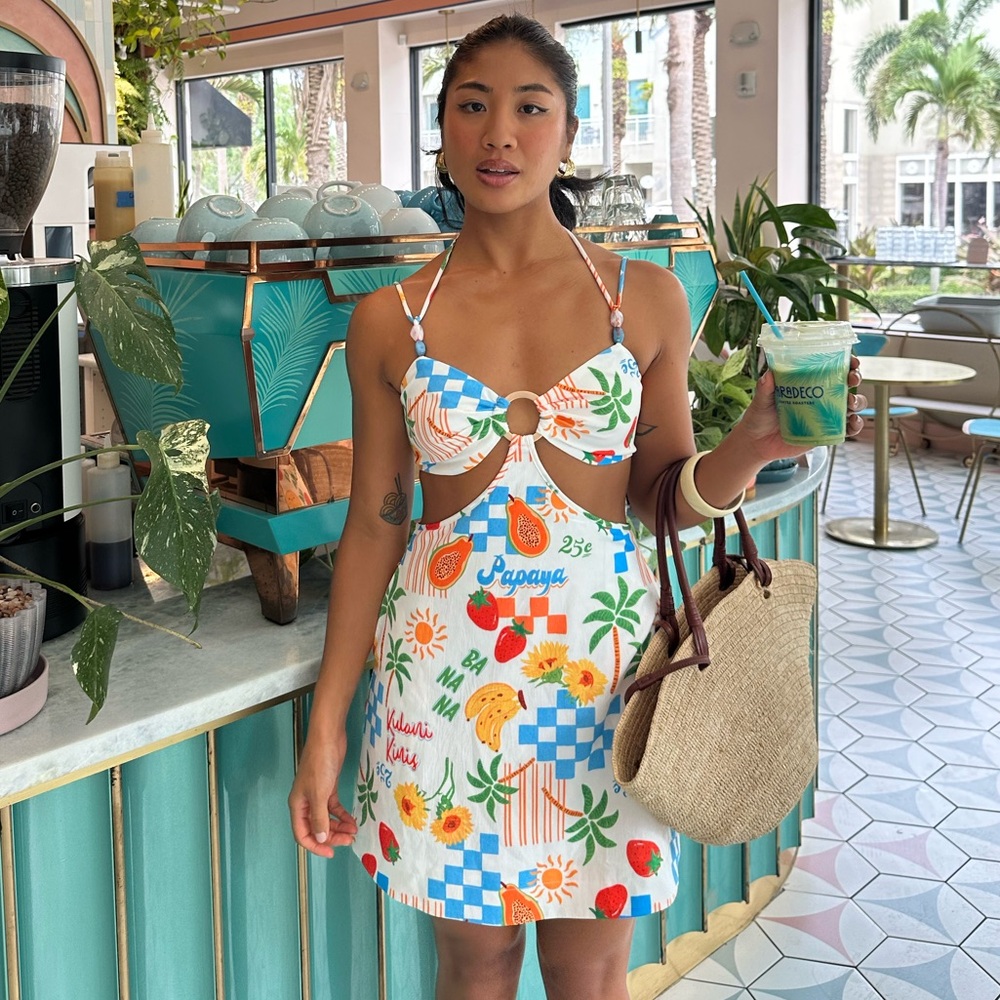 Kulani Kinis Colorful Floral Mini Dress